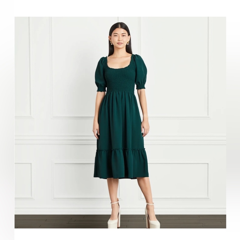 Hill House Louisa Dress Size M Botanical Garden Crepe